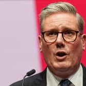 Prime Minister Sir Keir Starmer delivering his keynote speech during the Labour Party Conference. Picture: Stefan Rousseau/PA Wire