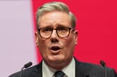Prime Minister Sir Keir Starmer delivering his keynote speech during the Labour Party Conference. Picture: Stefan Rousseau/PA Wire