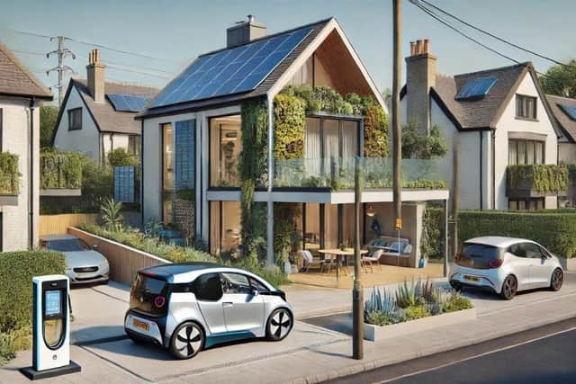 Future gazing - AI has visualised what UK homes could look like in 2050 (pictured)