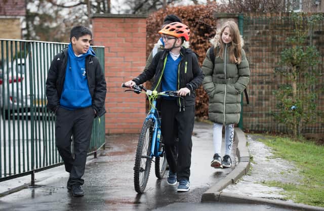 More parents and carers working from home is thought to have boosted walking rates. Picture: Julie Howden/Sustrans Scotland