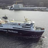 The Caledonian MacBrayne ferry MV Glen Sannox undergoes a sea trial in February. Photo: Jane Barlow/PA Wire