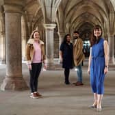 Left to right: Hannah Fisher of Start-up Drinks Lab, Arti Poddar and Usman Mohammed of Guy & Beard, Evelyn McDonald of Scottish Edge, and Scott McCulloch of TheVeganKind. Picture: Stewart Attwood