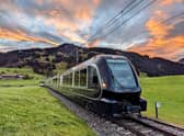 A scenic train on the GoldenPass Express which runs between Montreux and Interlaken in Switzerland. Picture: MOB