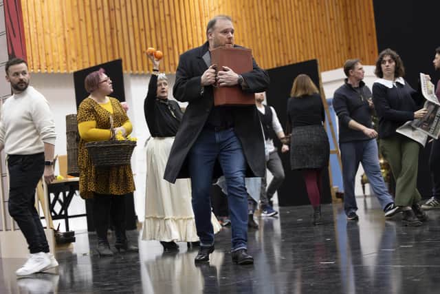 Roland Wood as Karl Marx in rehearsals for Marx in London! PIC: James Glossop