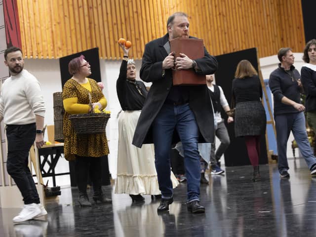 Roland Wood as Karl Marx in rehearsals for Marx in London! PIC: James Glossop