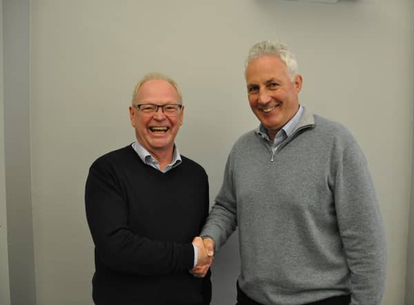 Carlton Power's Keith Clarke and Stag Energy's George Grant.