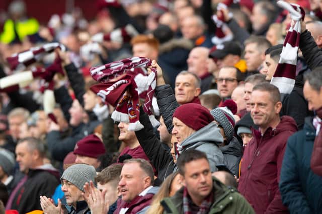 Hearts fans are angry at their club's relegation.