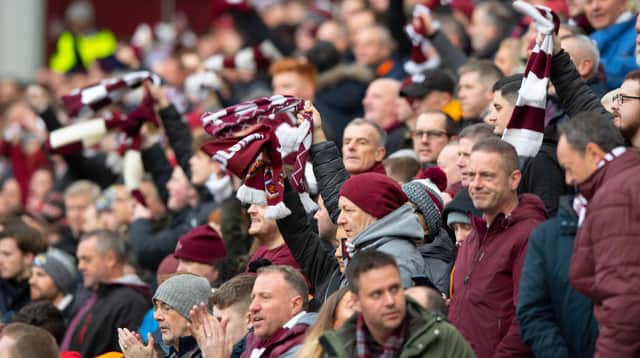 Hearts fans are angry at their club's relegation.