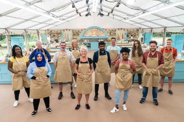 Peter (right) with the rest of the contestants at the beginning of the show (PA Media)