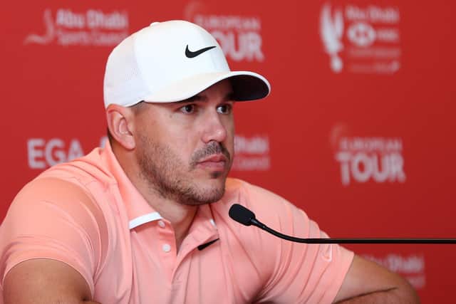 Brooks Koepka carded an eight-under-par 62, tying his career-best score, to lead the WGC FedEx St Jude Invitational in Memphis by two shots after the first round. Picture: Francois Nel/Getty Images