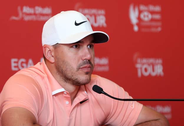 Brooks Koepka carded an eight-under-par 62, tying his career-best score, to lead the WGC FedEx St Jude Invitational in Memphis by two shots after the first round. Picture: Francois Nel/Getty Images