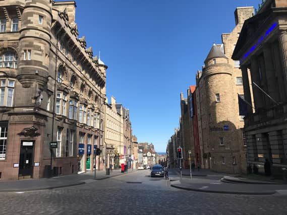 The normally-bustling Royal Mile has been virtually deserted during lockdown.