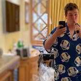 Bob MacIntyre pictured in his Ryder Cup pyjamas in his hotel room in Rome. Picture: Bob MacIntyre