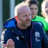 Head Coach Bryan Easson during a Scotland Women's rugby training session at the DAM Health Stadium (Photo by Mark Scates / SNS Group)