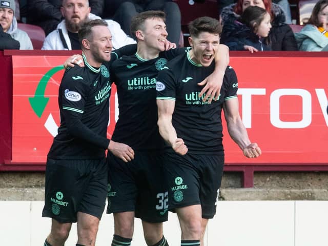 Hibs recorded a big win at Motherwell, with Kevin Nisbet scoring a hat-trick.