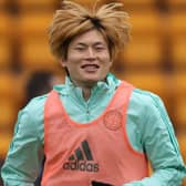 Celtic's Kyogo Furuhashi is rumoured to nearing a return from a long-term hamstring injury. (Photo by Craig Williamson / SNS Group)