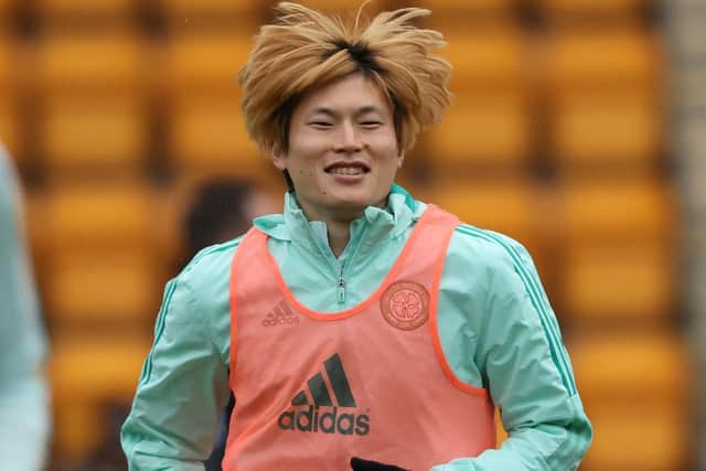 Celtic's Kyogo Furuhashi is rumoured to nearing a return from a long-term hamstring injury. (Photo by Craig Williamson / SNS Group)