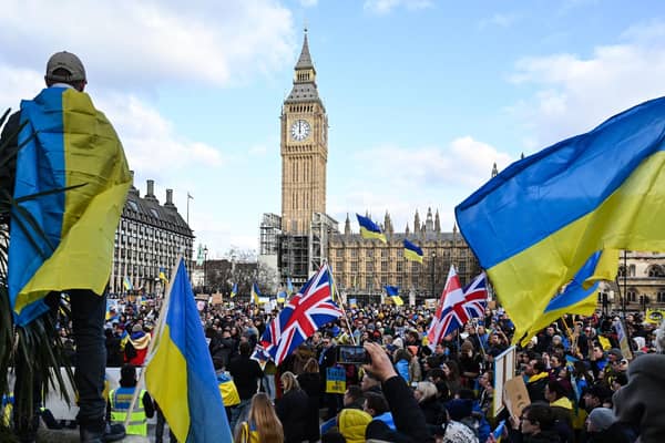 The outpouring of support for Ukraine after Russia's invasion must not diminish amid political turmoil and the cost-of-living crisis (Picture: Justin Tallis/AFP via Getty Images)