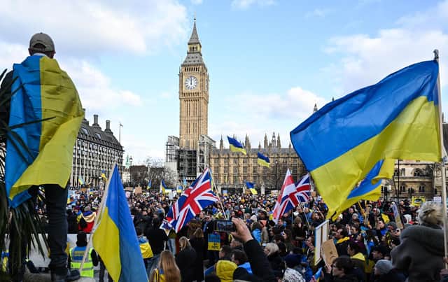 The outpouring of support for Ukraine after Russia's invasion must not diminish amid political turmoil and the cost-of-living crisis (Picture: Justin Tallis/AFP via Getty Images)