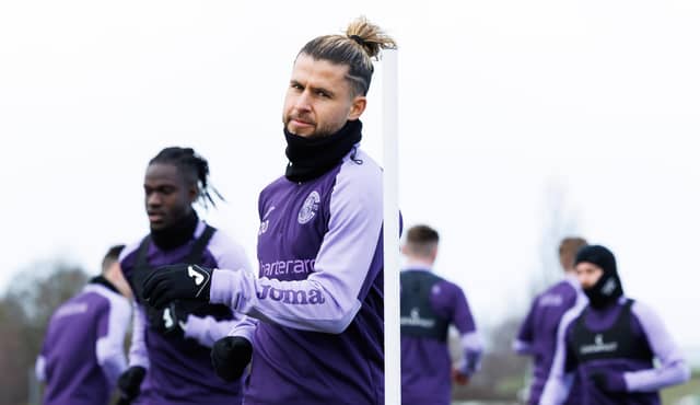 Emiliano Marcondes and Hibs travel across the city to take on Hearts.