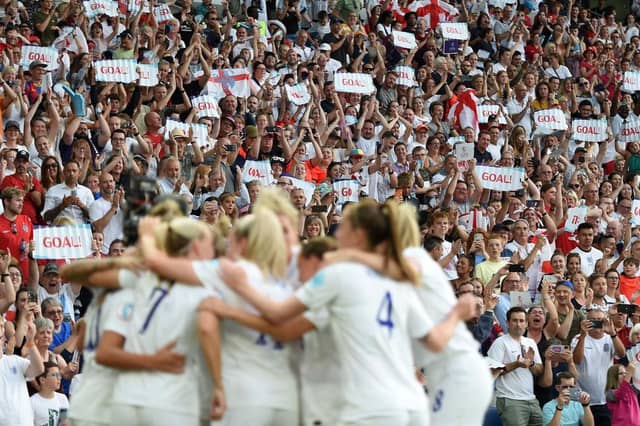 Which player will see the 'goal' sign most during Euro 2022? (Photo by Harriet Lander/Getty Images)