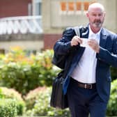 Scotland manager Steve Clarke pictured departing the team hotel to head back to Glasgow from Rockliffe Hall. (Photo by Craig Williamson / SNS Group)