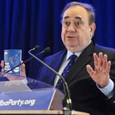 Alba Party leader and former first minister Alex Salmond gives a speech during the Alba Party conference in Glasgow. Picture: John Devlin