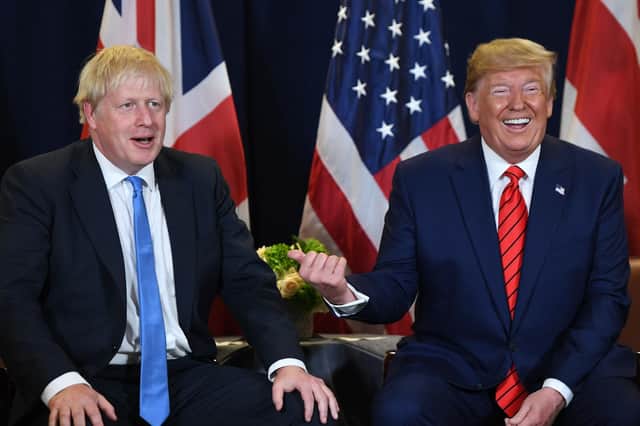 Defeat for Donald Trump in the US election would encourage Boris Johnson to put some distance between his brand of politics and the President's (Picture: Saul Loeb/AFP/Getty Images)