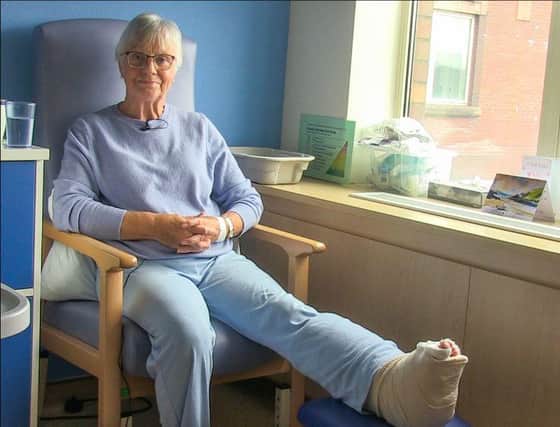 Jan Ritson’s bone was removed and sent on a 20-minute journey.