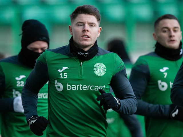Kevin Nisbet may have played his last game for Hibs as the club weigh up an improved transfer offer from Millwall. (Photo by Ross Parker / SNS Group)