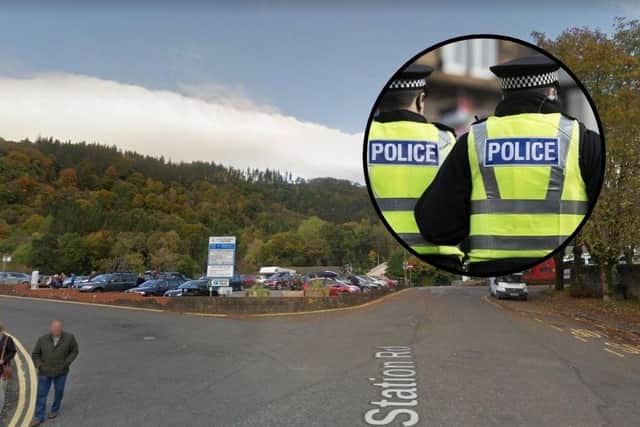 The incident took place in a car park on Station Road in Callander, Stirling, at around 5.45pm on Sunday, April 25.