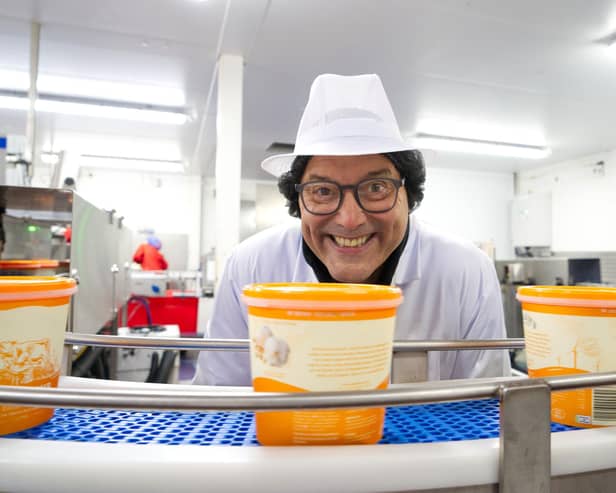 The BBC’s Inside the Factory programme was presented by Gregg Wallace. Picture: BBC/Voltage TV