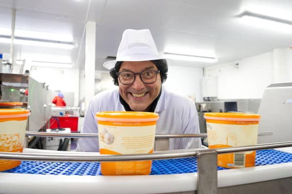 The BBC’s Inside the Factory programme was presented by Gregg Wallace. Picture: BBC/Voltage TV