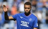 Rangers striker Cyriel Dessers looks dejected after the defeat to Celtic at Ibrox on September 3. (Photo by Rob Casey / SNS Group)
