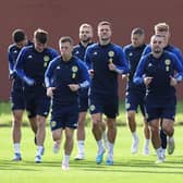 Scotland players train at Lesser Hampden on Wednesday before flying out to Seville to face Spain in a Euro 2024 qualifier. (Photo by Ian MacNicol/Getty Images)