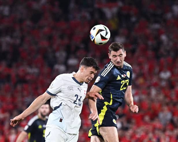 Rangers target Kenny McLean in action for Scotland against Switzerland at Euro 2024. (Photo by JAVIER SORIANO/AFP via Getty Images)
