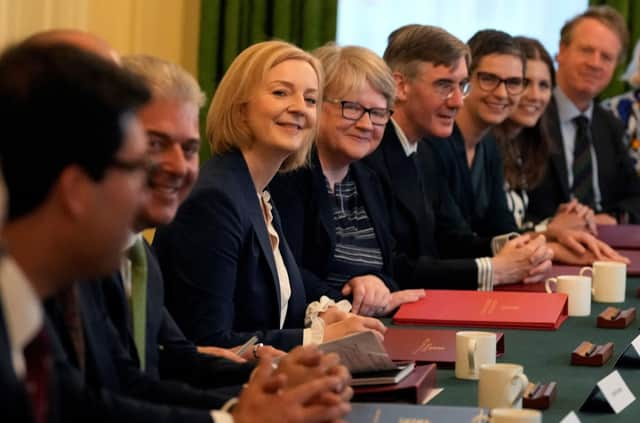 Liz Truss with members of her Cabinet (Picture: Frank Augstein/pool/AFP via Getty Images)