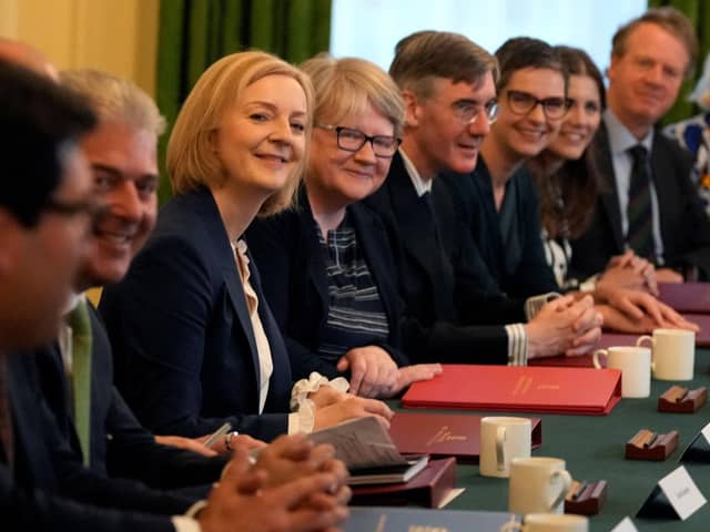 Liz Truss with members of her Cabinet (Picture: Frank Augstein/pool/AFP via Getty Images)