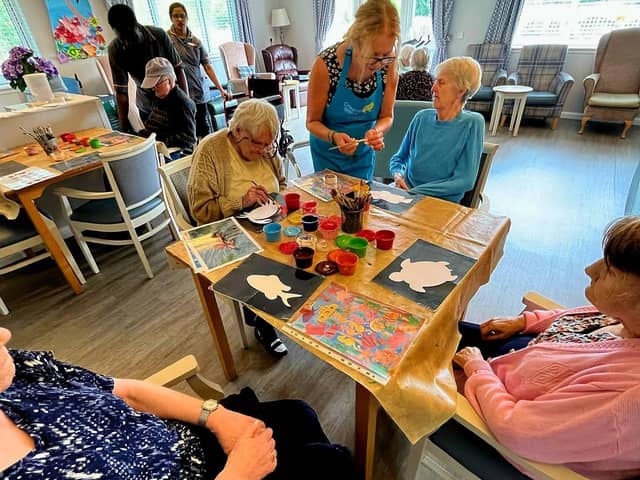 Residents at HC-One Scotland’s Redmill Care Home taking part in Creative Mojo Workshop