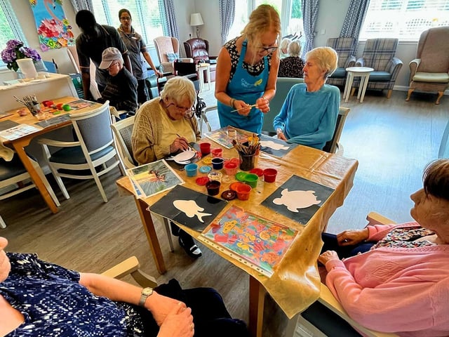 Residents at HC-One Scotland’s Redmill Care Home taking part in Creative Mojo Workshop