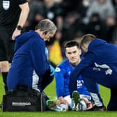 Rangers' Tom Lawrence was replaced after going down injured during the first half of the 1-0 win over Hearts at Tynecastle. (Photo by Alan Harvey / SNS Group)