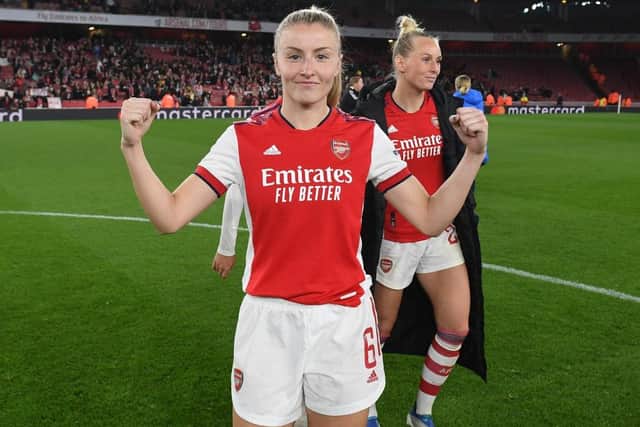 Much like former Arsenal and England legend Faye White, Leah Williamson will lead England out at a major tournament. (Photo by David Price/Arsenal FC via Getty Images)