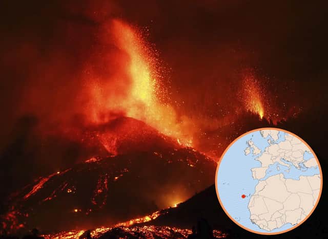 La Palma volcano: Where is La Palma? Map shows where the Canary Islands volcano eruption is - and will it cause a tsunami? (Image credit: AP/Canva Pro)