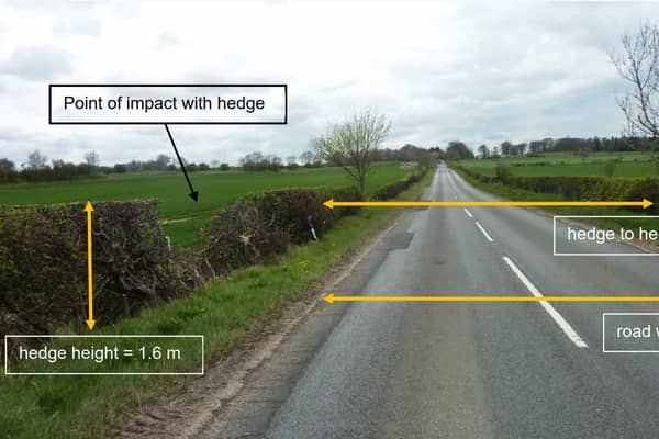 The A6105 where the crash happened. Picture: AAIB