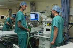 A first look inside the Royal Infirmary of Edinburgh hospital as they prepare for patients with the Covid-19 Coronavirus.
The new recovery room for Coronavirus patients. 
L-R Thomas Young and Steven Elder