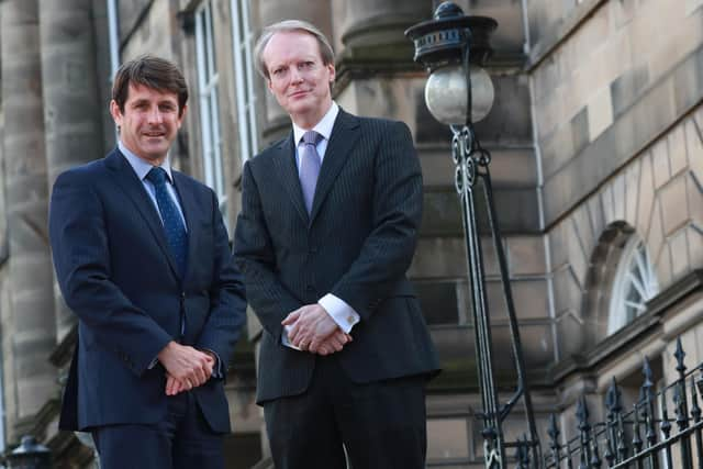 Hampden & Co CEO Graeme Hartop and chief commercial officer Andrew Bell, pictured in Edinburgh. Picture: Stewart Attwood