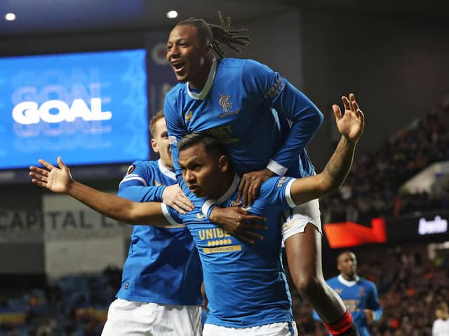 Rangers' duo Alfredo Morelos and Joe Aribo have reported transfer interest. (Photo by Alan Harvey / SNS Group)