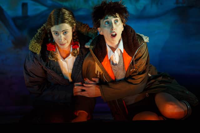 Ascelina Klee as Hänsel and Elena Garrido Madrona as Gretel in Hänsel und Gretel at the Royal Conservatoire of Scotland PIC: Robert McFadzean