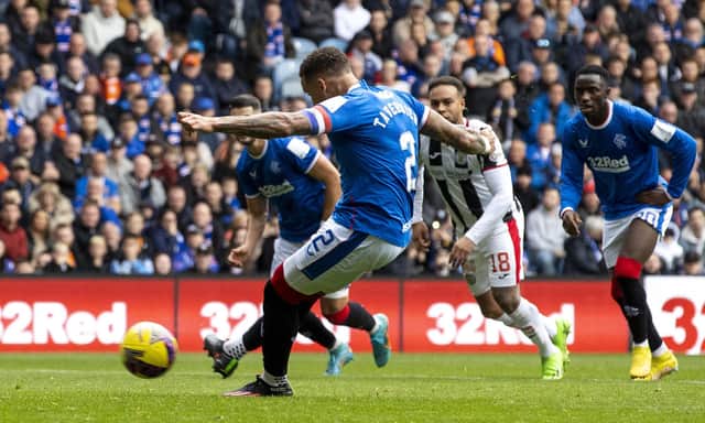 The penalty total of Rangers James Tavernier reached a figure of special resonance for the club's supporters with the award that he converted at the weekend. (Photo by Alan Harvey/SNS Group)