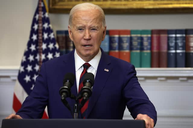 President Joe Biden should use his influence to bring about a ceasefire in Gaza, says reader (Picture: Alex Wong/Getty Images)